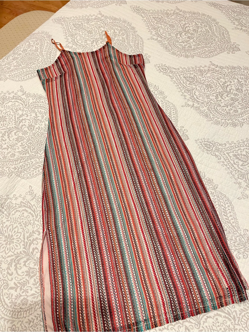 Sam Edelman Striped
Spaghetti-Strap Midi Dress